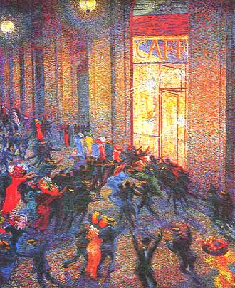 Umberto Boccioni, "Rissa in galleria", 1910, Pinacoteca di Brera, Milano