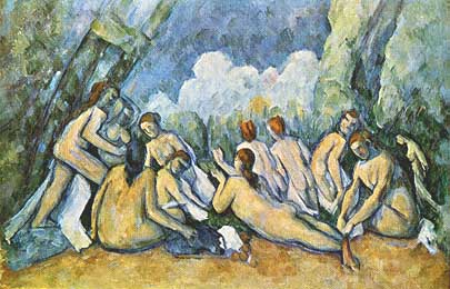 Paul Cézanne, "Les grandes baigneuses (Le grandi bagnanti)", ca 1904, The National Gallery, Londra (London)