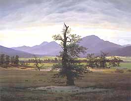 Caspar David Friedrich, "Der einsame Baum (Albero solitario)", 1822, Alte Nationalgalerie, Berlino (Berlin)