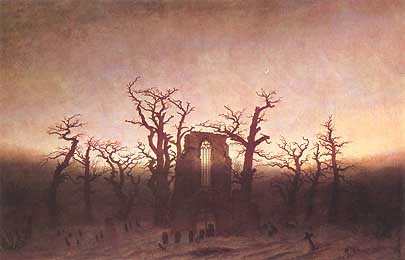 Caspar David Friedrich, "Abbazia nel bosco di querce", 1809