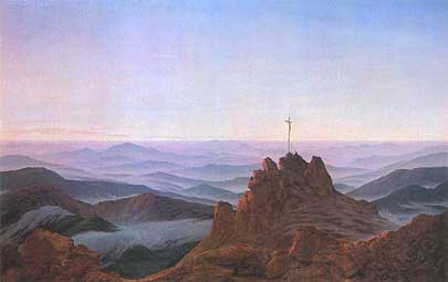 Caspar David Friedrich, "Morgen im Riesengebirge (Mattina nel Riesengebirge)", 1810-11, Alte Nationalgalerie, Berlino (Berlin)