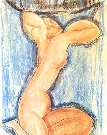 Amedeo Modigliani, "Cariatide", 1913-14, Musée national d'Art moderne (MNAM), Centre Georges Pompidou, Parigi (Paris)