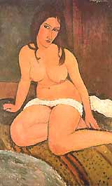 Amedeo Modigliani, "Nu accroupi (Nudo accovacciato)", 1917, Koninklijk Museum voor Schone Kunsten, Anversa (Antwerpen)