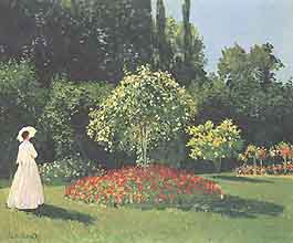 Claude Monet, "Dame dans un jardin (Donna in giardino)", 1867, Museo di Stato dell'Ermitage (Hermitage Museum), San Pietroburgo (St. Petersburg)