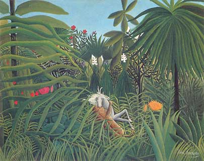 Henri Rousseau "Le Douanier" (Il doganiere), "Giaguaro che attacca un cavallo", 1910, Museo Pushkin (The Pushkin Museum of Fine Arts), Mosca (Moscow)