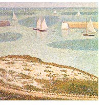 Georges Seurat, "Port-en-Bessin, entrata del porto", 1888 (partic.)