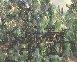 Paul Cézanne, "Le pont sur l'étang (Il ponte sullo stagno)", ca 1888-90, Museo Pushkin (The Pushkin Museum of Fine Arts), Mosca (Moscow)