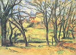 Paul Cézanne, "House behind Trees on the Road to Tholonet (Casa tra gli alberi sulla strada per Tholonet)", ca 1885, Metropolitan Museum of Art, New York