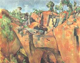 Paul Cézanne, "Der Steinbruch Bibémus (Cava di pietre a Bibémus)", ca 1895, Museum Folkwang, Essen