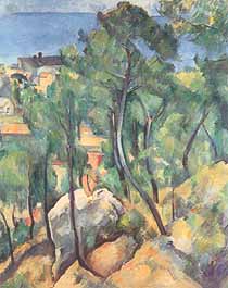 Paul Cézanne, "Blick auf das Meer bei L'Estaque (Vista sul mare a L'Estaque)", Staatliche Kunsthalle, Karlsruhe