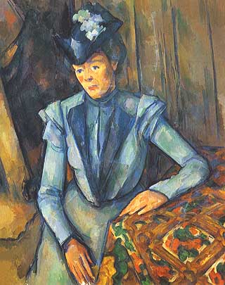 Paul Cézanne, "Dame en bleu (Donna in blu)", ca 1900, Museo dell'Ermitage (The State Hermitage Museum), San Pietroburgo (St. Petersburg)