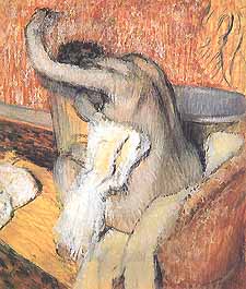 Edgar Degas, "After the Bath, Woman Drying Herself (Dopo il bagno, donna che si asciuga)", ca 1889-90, Courtauld Gallery, Londra (London)