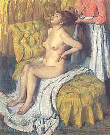 Edgar Degas, "Nude Woman Having Her Hair Combed (Donna nuda che viene pettinata)", ca 1886-88, Metropolitan Museum of Art, New York