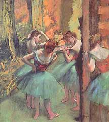 Edgar Degas, "Dancers, Pink and Green (Ballerine in rosa e verde)", ca 1890, Metropolitan Museum of Art, New York