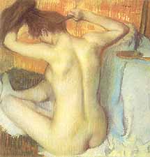 Edgar Degas, "Femme se peignant (Donna che si pettina)", ca 1885, Museo dell'Ermitage (The State Hermitage Museum), San Pietroburgo (St. Petersburg)