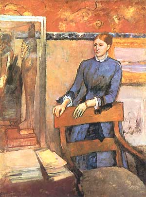 Edgar Degas, "Hélène Rouart in her Father's Study (Hélène Rouart nello studio del padre)", ca 1886, The National Gallery, Londra (London)