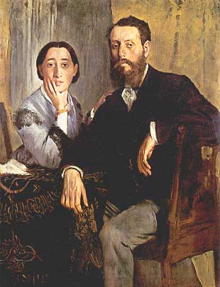 Edgar Degas, "Monsieur et Madame Edmondo Morbilli (I coniugi Morbilli)", ca 1865, Museum of Fine Arts (MFA), Boston (MA)