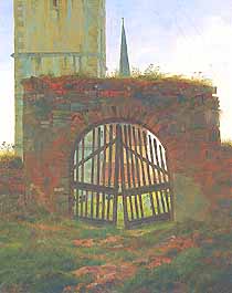 Caspar David Friedrich, "Porta di cimitero", ca 1825-30, Kunsthalle Bremen, Brema (Bremen)