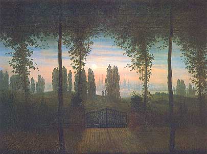 Caspar David Friedrich, "Zur Erinnerung an Johann Emanuel Bremer (In memoria di Johann Emanuel Bremer)", ca 1817, Alte Nationalgalerie, Berlino (Berlin)