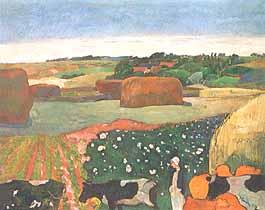 Paul Gauguin, "Haystacks in Brittany (Covoni di fieno in Bretagna)", 1890, National Gallery of Art, Washington (DC)