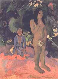 Paul Gauguin, "Parau na te Varau ino (Words of the Devil / Parole del diavolo)", 1892, National Gallery of Art, Washington (DC)