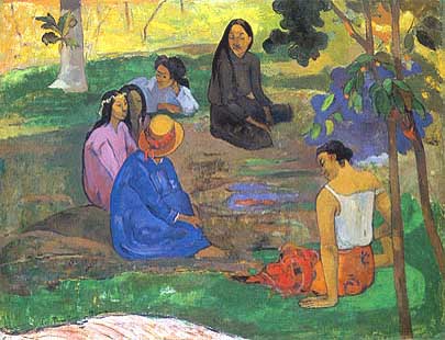 Paul Gauguin, "Les Parau Parau", 1891, Museo dell'Ermitage (The State Hermitage Museum), San Pietroburgo (St. Petersburg)