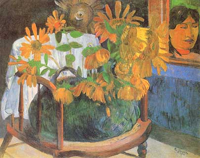 Paul Gauguin, "Tournesols dans un fauteuil (Girasoli su una poltrona)", 1901, Museo dell'Ermitage (The State Hermitage Museum), San Pietroburgo (St. Petersburg)