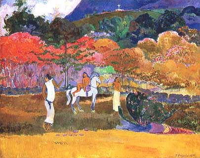 Paul Gauguin, "Women and a White Horse (Donne e cavallo bianco)", 1903, Museum of Fine Arts (MFA) di Boston (MA)