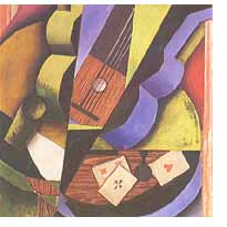 Particolare di opera cubista di Juan Gris