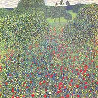 Gustav Klimt, "Mohnwiese (Campo di papaveri)", 1907, Österreichische Galerie Belvedere, Vienna (Wien)