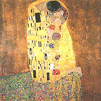 Gustav Klimt, "Der Kuß (Il bacio)", 1907-08, Österreichische Galerie Belvedere, Vienna (Wien)