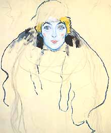 Gustav Klimt, "Damenbildnis en face (Testa di donna)", 1917-18 (incompiuto), Lentos Kunstmuseum Linz, Linz