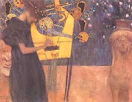 Gustav Klimt, "Die Musik I (La musica I)", 1895, Neue Pinakothek, Monaco (München)