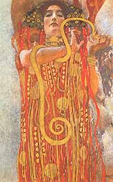 Gustav Klimt, "Hygieia (Igea)", dettaglio del pannello "Medizin (Medicina)", 1900-1907, pannello decorativo per l'Aula Magna dell'Università di Vienna, bruciato nell'incendio del Castello di Immendorf nel 1945