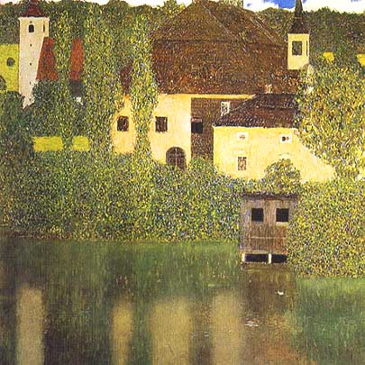 Gustav Klimt, "Schloß Kammer am Attersee I (Schloß Kammer sull'Attersee I)", ca 1908, Národní Galerie, Praga (Praha)