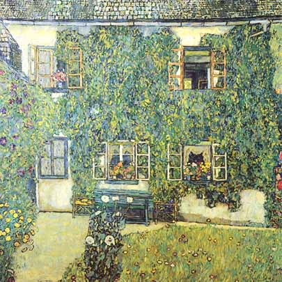 Gustav Klimt, "La casa del guardiaboschi", 1912, Collezione privata