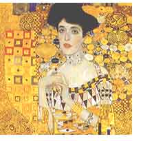 Gustav Klimt, "Ritratto di Adele Bloch-Bauer I", 1907, (partic.)