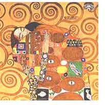 Gustav Klimt, "L'abbraccio", 1905-09, (partic. del cartone preparatorio per il "Fregio Stoclet")