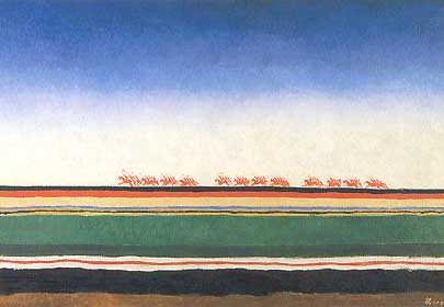 Kasimir Malevich, "Red Cavalry (Cavalleria rossa)", 1928-32, Museo Statale Russo (State Russian Museum), San Pietroburgo