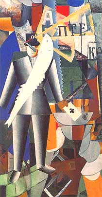 Kasimir Malevich, "The Aviator (Aviatore)", 1914, Galleria Statale Tretyakov (State Tretyakov Gallery), Mosca