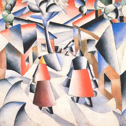 Kasimir Malevich, "Morning in the Village (Mattino nel villaggio)", 1912, Solomon R. Guggenheim Museum, New York