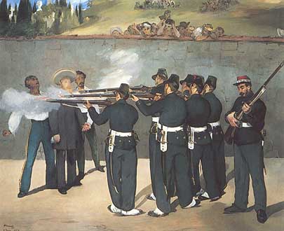 Edouard Manet, "La fuciliazione dell'imperatore Massimiliano del Messico", 1867, Kunsthalle Mannheim