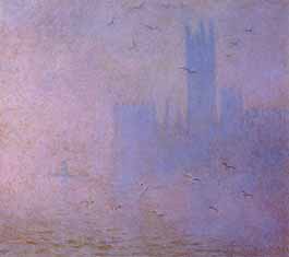 Claude Monet, "Les mouettes. La Tamise, le Parlément (Gabbiani. Il Tamigi, il Parlamento)", 1904, Museo Pushkin (The Pushkin Museum of Fine Arts), Mosca (Moscow)