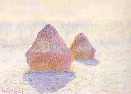 Claude Monet, "Grainstacks in Snow (Covoni sotto la neve)", 1891, Metropolitan Museum of Art, New York