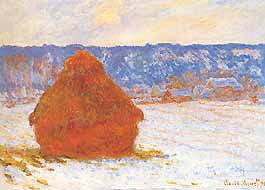 Claude Monet, "Meules, effet de neige, temps couvert (Covoni, effetto di neve, tempo coperto)", 1891, The Art Institute of Chicago, Chicago (IL)