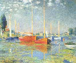 Claude Monet, "Le barche rosse, Argenteuil", 1875, Musée de l'Orangerie, Parigi (Paris)