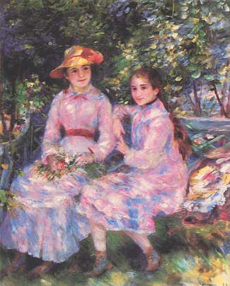 Pierre-Auguste Renoir, "The Daughters of Durand-Ruel (Le figlie di Durand-Ruel)", 1882, The Chrysler Museum, Norfolk (VA)