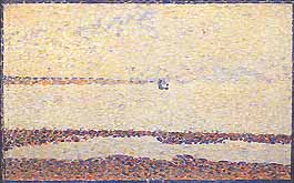 Georges Seurat, "Beach at Gravelines (Spiaggia a Gravelines)", 1890, Courtauld Gallery, Londra (London)