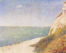 Georges Seurat, "La plage de Bas-Butin, Honfleur (La spiaggia di Bas-Butin, Honfleur)", 1886, Musée des Beaux-Arts, Tournay