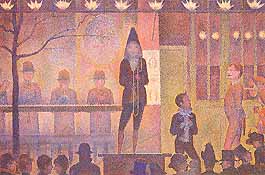 Georges Seurat, "La parade de cirque (La parata del circo)", 1887-88, Metropolitan Museum of Art, New York